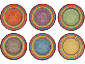 Ceramiczne talerze głębokie 21 cm MEXICO - 6 sztuk