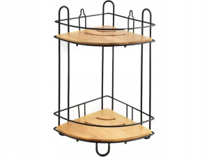 CARL BAMBOO Półka łazienkowa 36x20 cm - 2-poziomy