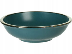 Kamionkowy TALERZ GŁĘBOKI do ZUPY 18cm - TURKUSOWY