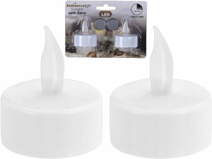 Świeczki LED T-Light Tealight Z TIMEREM - 2 szt