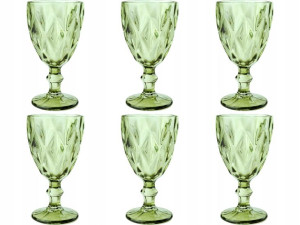 Komplet Kieliszków do wina 300ml ELISE GREEN 6 szt