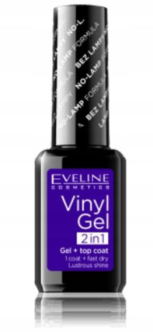 Eveline lakier winylowy+top coat 2w1 Vinyl Gel 216