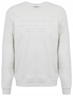 Bluza męska GUESS logo biała slim fit XXL