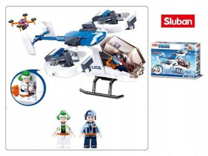 klocki HELIKOPTER policja FIGURKI tajna misja
