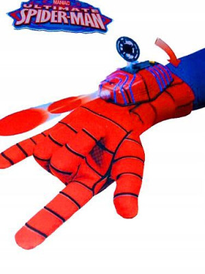 SPIDERMAN rękawica wyrzutnia sieci strzały+ GRATIS