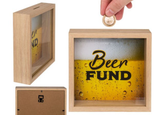 Skarbonka Drewniana Z Okienkiem - Beer Found