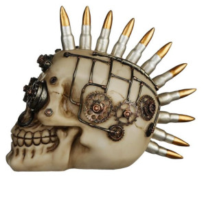 Figurka Czaszka Steam Punk Irokez Z Naboi - Dekoracja