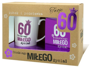 Kubek Urodzinowy Z Podstawką - 60