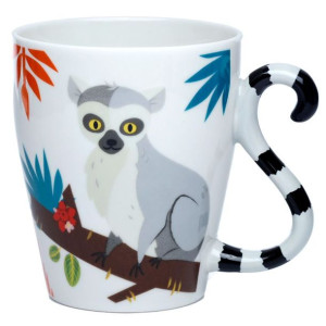 Porcelanowy Kubek Z Ogonkiem - Lemur