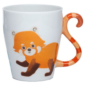 Porcelanowy Kubek Z Ogonkiem - Czerwona Panda