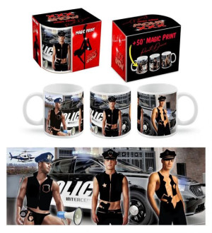 Kubek Magiczny Xxx Show Policjanci - Zmienia Kolor!