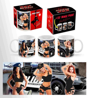 Kubek Magiczny Xxx Show Policjantki - Zmienia Kolor!