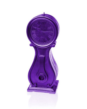 Świeca Zegar Vintage Xxl - Fiolet Metalik