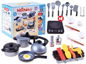 Kuchnia Elektryczna Kuchenka + Grill Akcesoria I Garnki