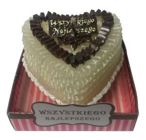 Świeczka Dekoracyjna Ciasto - Wszystkiego Najlepszego