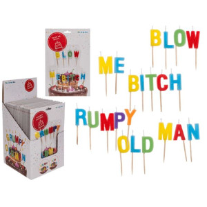Świeczki Urodzinowe "Blow Me Bitch" Lub "Grumpy Old Man"