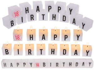 Świeczki Napis - Happy Birthday 18