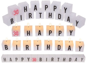 Świeczki Napis - Happy Birthday 30