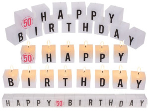 Świeczki Napis - Happy Birthday 50