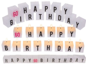 Świeczki Napis - Happy Birthday 60