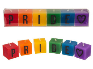 Świeczki Tęczowy Napis - Pride