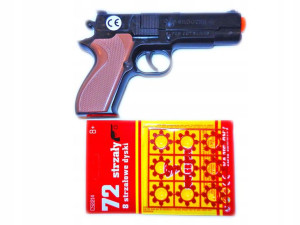 PISTOLET NA KAPISZONY REWOLWER cympletki GRATIS
