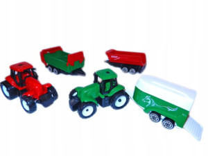Farma Traktor Przyczepa Na Wsi Farmer Traktory