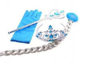 FROZEN warkocz rękawiczki różdżka ELSA Kraina Lodu