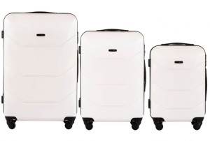 147 Milk White 3kpl Wings Komplet Walizek Pe