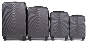 304, Zestwa 4 walizek Wings (L,M,S,XS), Dark grey