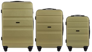 AT01, Komplet 3 walizek Wings L,M,S, Tea Green