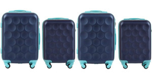 Little Bird KD02, zestaw małych walizek kabinowych Wings 2xS 2xXS Navy Blue