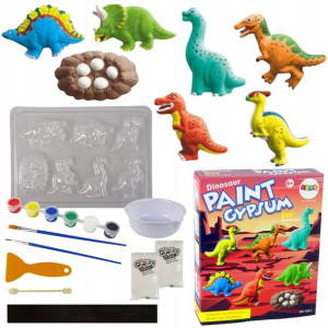 Zestaw Kreatywny Figurki Do Malowania Dinozaury