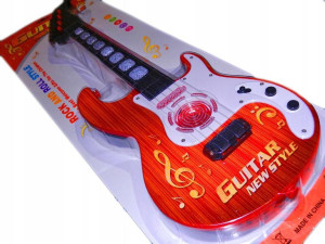 GITARA ELEKTRYCZNA dla dzieci EFEKT melodie STRUNY