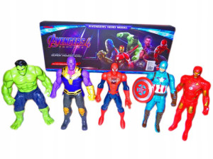 HULK SPIDERMAN figurki ruchome 5w1 AVENGERS