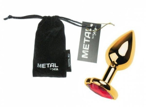 WTYCZKA ANALNA Metal KOREK z kryształkiem SERCE