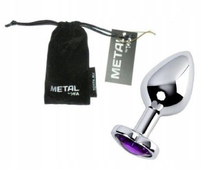 WTYCZKA ANALNA Metal KOREK z kryształkiem SERCE