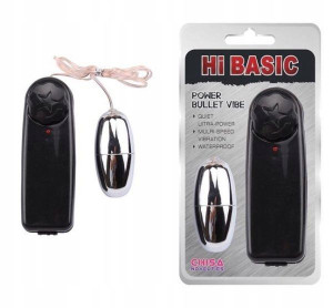 WIBRUJĄCE JAJECZKO HI-BASIC Silver Power z pilotem