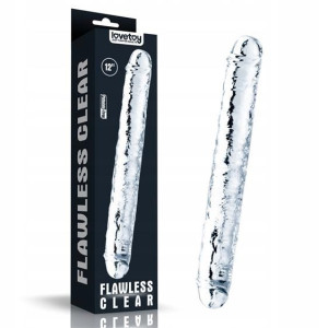 PODWÓJNY PENIS - Flawless Clear - DRĄŻEK LESBIJSKI