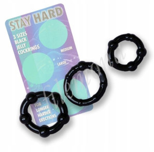 3 X Ring Erekcyjny Stay Hard Nakładka Na Penisa