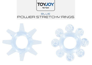 RINGI EREKCYJNE Power Blue 2x ring na penisa
