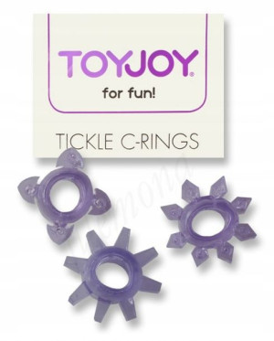RINGI EREKCYJNE Tickle C-Rings 3x ring na penisa