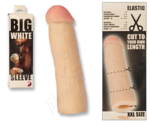 PRZEDŁUŻKA Big White PENIS XXL nakładka na penisa