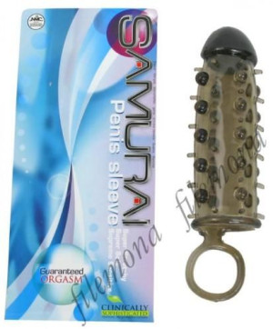 __ PRZEDŁUŻKA NAKŁADKA + RING Samurai czarny Penis