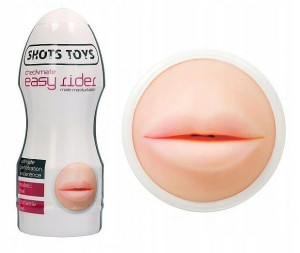 Masturbator Easy Rider USTA w tubie pochwa SHOTS