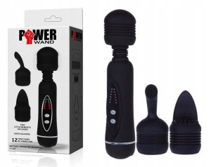Power Wand WIBRATOR MIKROFON 3końcówki 12programów