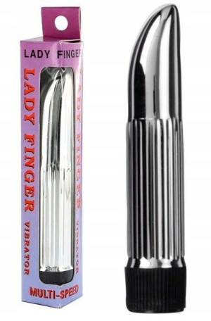KLASYCZNY WIBRATOR Lady Finger srebrny Multi-Speed