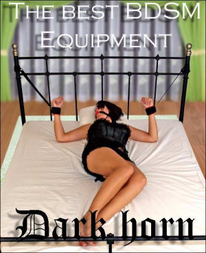 Dark Horn Mean Ball KAJDANKI z taśmami i knebel