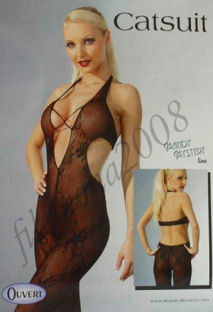 Seksowne Body Spitzen Catsuit S/M --- Bodystocking