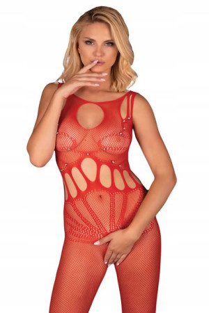 Bodystocking Amahil Red seksowne S-L CZERWONE BODY